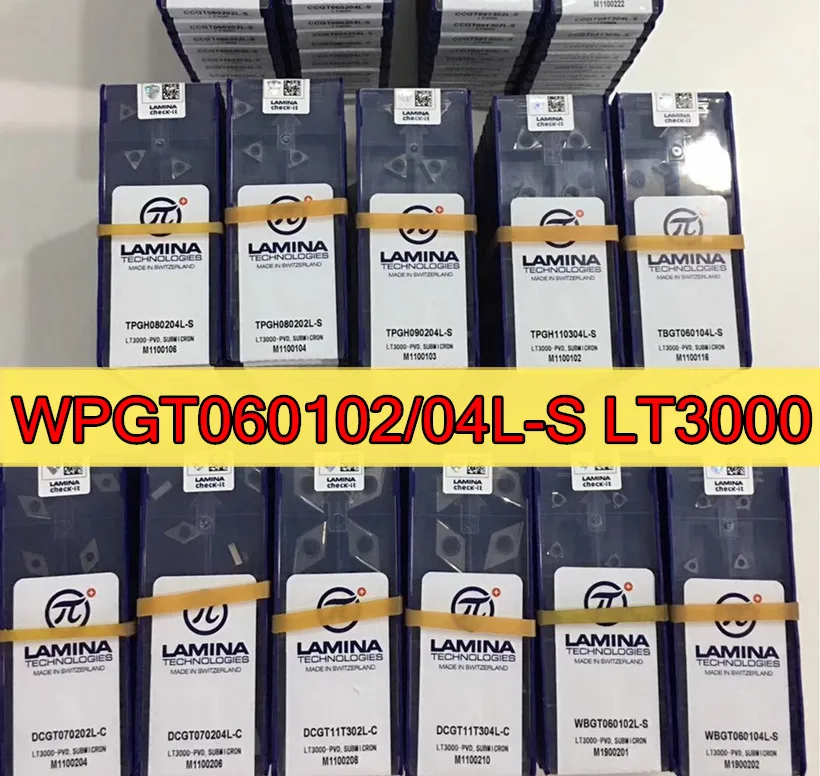 WPGT060102/04L-S LT3000 10 шт./компл. swiss-made LAMINA Металл Керамика Карбид вставка