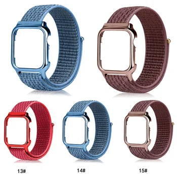 

Sport Nylon Loop Magnetic Clasp Wristband Watch Band Strap and TPU Protector Case Cover for iWatch Sport Series 4 40MM 44MM