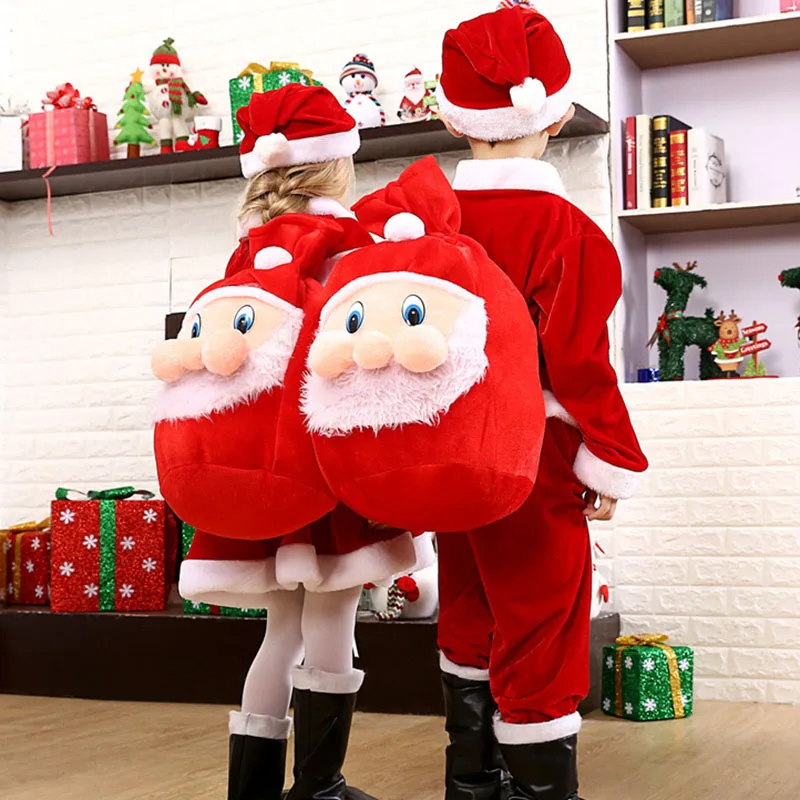 Рождественская одежда для детей Kigurumis зимний наряд, костюм для мальчиков, девочек Санта Клаус вечерние костюмы Рождественская одежда Косплэй новогодние костюмы