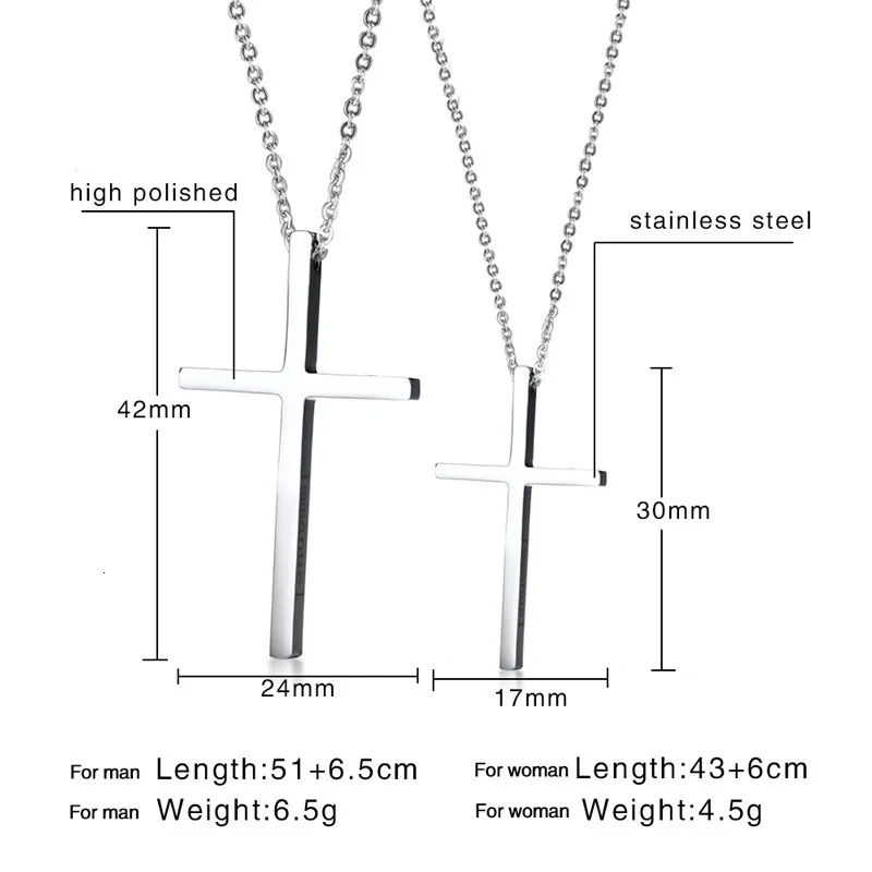 Классические ожерелья с крестом, с гравировкой, Иммануил, распятие, подвеска для его и ее, подарки, нержавеющая сталь, ювелирные изделия EMMANUEL
