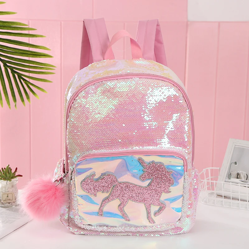 Reversible Sequin Unicorn Backpack