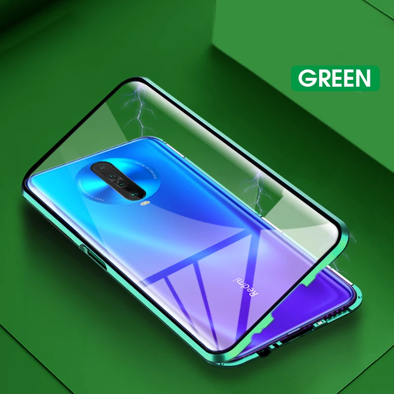 360 Полный Магнитный чехол для Xiaomi Redmi K30 5G Передний+ задний металлический бампер из закаленного стекла для Redmi K 30 K30 Pro 6,6" Чехол
