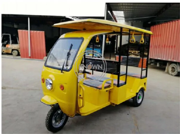 6 7 пассажиров транспорта Электрический Солнечный трицикл DumperTaxi рикша Три Колеса