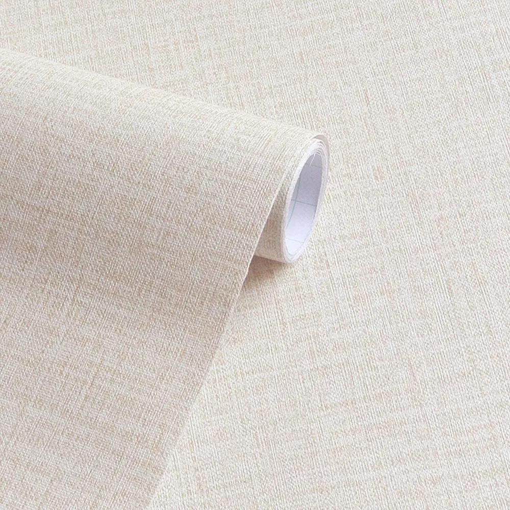 Faux Light Beige Grasscloth Linen Wallpaper Peel and Stick Removable Embossed Wall Sticker Self Adhesive Room Wall Decoration fdfklak 2023 new embossed cotton jacket vintage women short korea fashion stand collar light coat early winter wadded overcoat