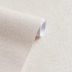 Faux Light Beige Grasscloth Linen Wallpaper Peel and Stick Removable Embossed Wall Sticker Self Adhesive Room Wall Decoration