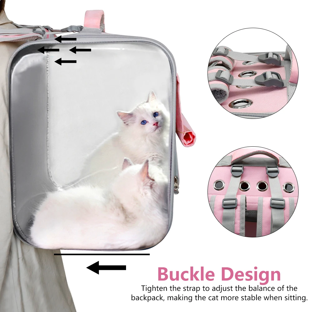 Pet Cat Carrier Backpack Breathable Cat Travel Outdoor Shoulder Bag For Small Dogs Cats Portable Packaging Carrying Pet Supplies