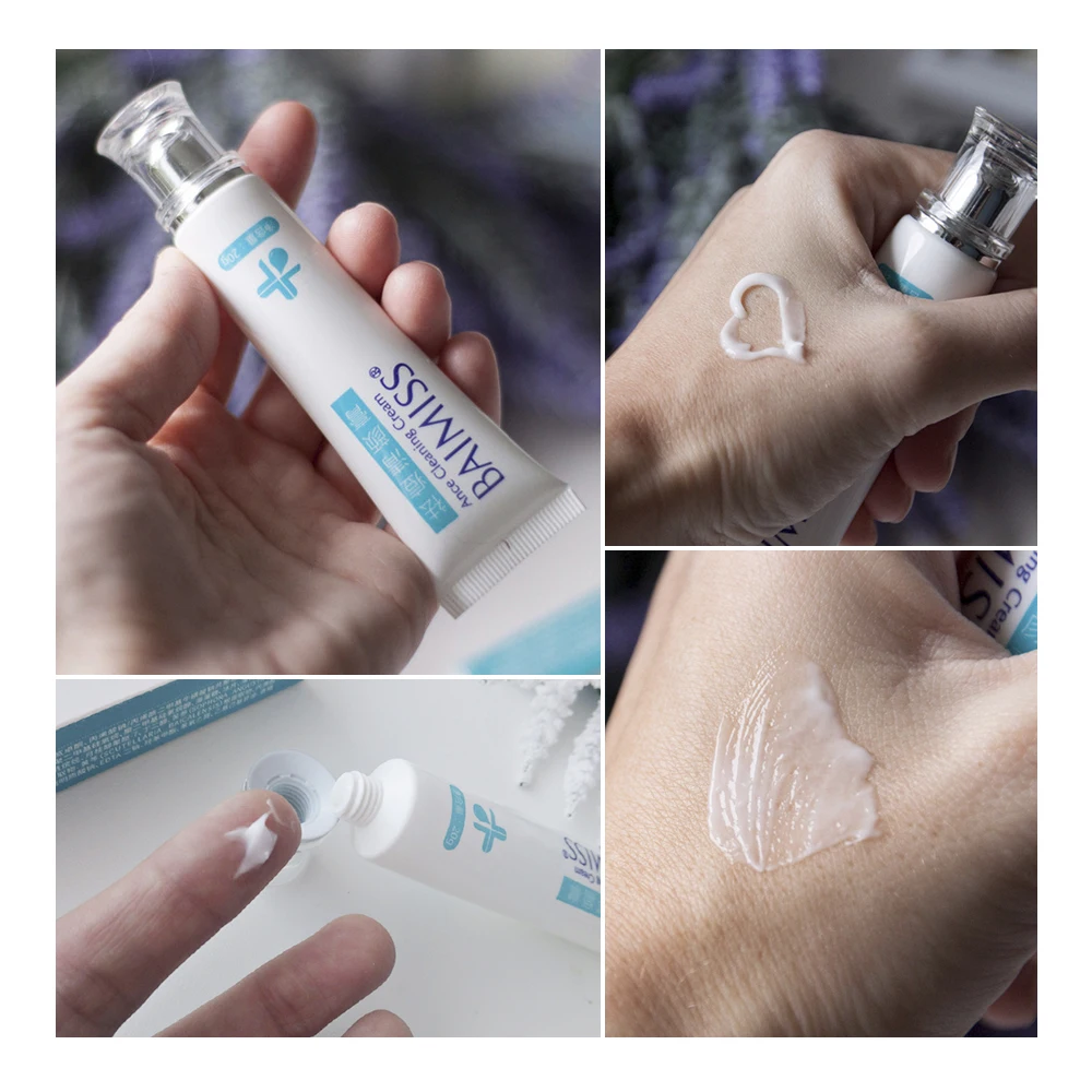 

BAIMISS Acne Treatment Face Cream Remover Comedone Pimple Anti-Acne Facial Skin Care Repair Scar Gel Quickly Natural Herbal 1pcs