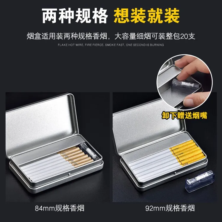 2 шт. мужской прикуриватель с зажигалкой|cigarette case box woman|slim cigarette boxcigarette women |