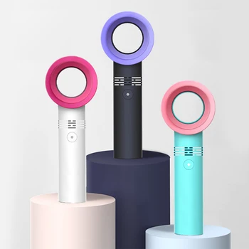 

Portable Mini Usb Fan Cooling Handheld Energy-Saving Quiet Bladeless For Desk Home Office Rechargeable Leafless Fan
