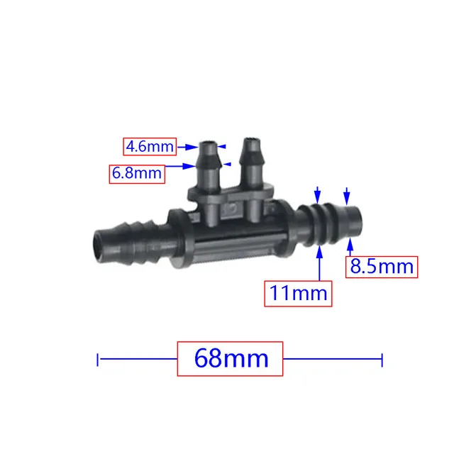 Kert 3/8 " - 1/4" -Es Tömlőcsatlakozó Póló Egyenes Könyök Végdugók Szögesdrugó 8/11 4/7 Mm Redukálócső Adapter Öntöző Illesztés - Image 5