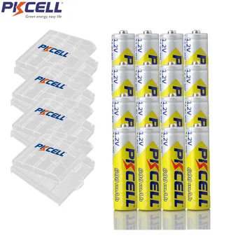 

16Pcs PKCELL AA Rechargeable Battery 1.2V NIMH 600mah Rechargeable Battery With 4Pcs Battery Holder Plastics Boxes
