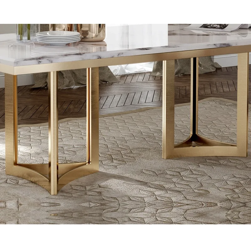 Italian Luxury Natural Marble Dining Table Set 2 Italian Luxury Natural Marble Dining Table Set 2