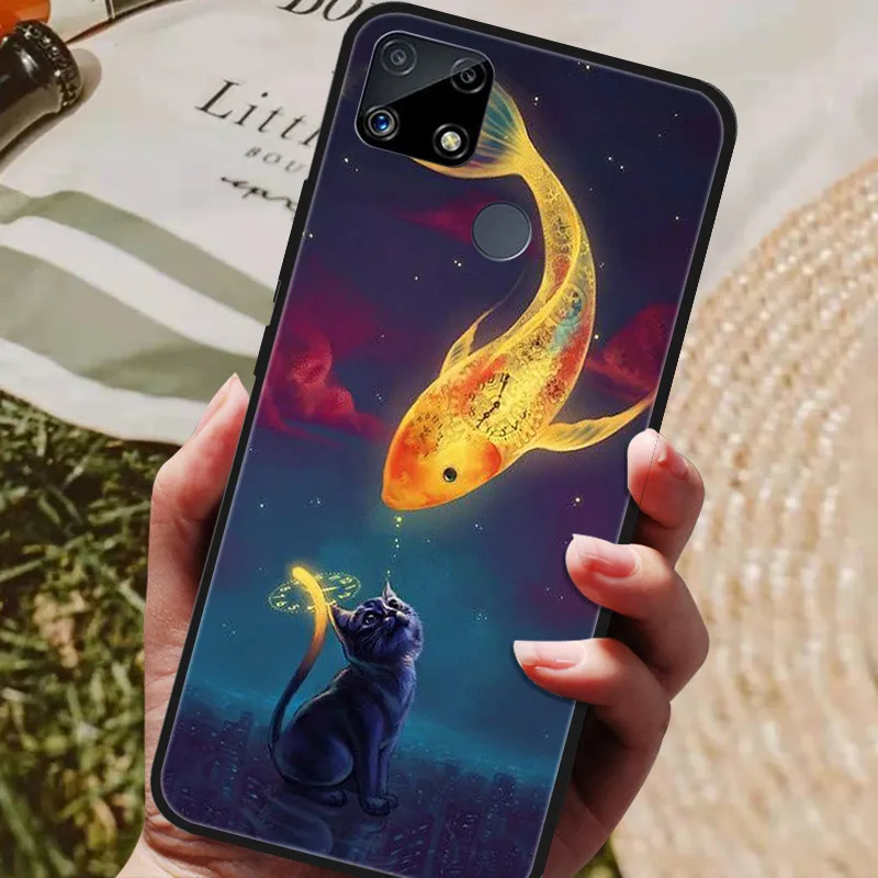 cell phone belt pouch For Realme C25s Case Silicon Back Cover Phone Case for Realme C25s RMX3195 C 25S C25 S Cases Realme C25s Soft bumper coque mous wallet Cases & Covers
