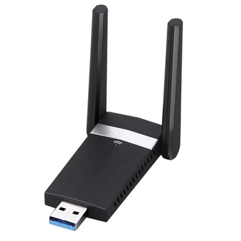 

1200Mbps Wireless WIFI Adapter with 2DBi Antenna USB3.0 Dual Band 802.11Acbgn 2.4G/5GHz Gigabit for Laptop Desktop Computer