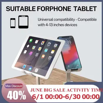 

Phone Holder Stand for iPhone 11 Xiaomi mi 9 Metal Phone Holder Foldable Mobile Phone Stand Desk For iPhone 7 8 X XS