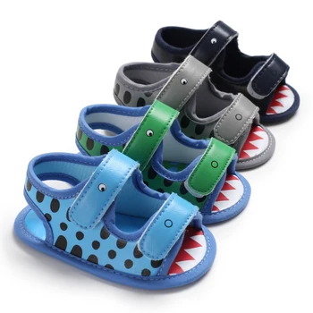 

Summer Cartoon Baby Boy Shoes Infant Newborn Baby Girl Boy Crocodile Printing Prewalker Sandals 0-18M детская обувь
