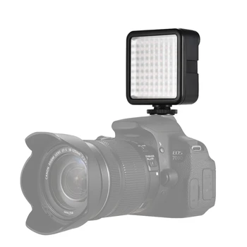 

Mini Camera Led Light Panel 7W Dimmable 6000K 81Pcs Led Beads Camcorder Video Lamp Shoe Mount Adapter for Zhiyun Stabilizer for