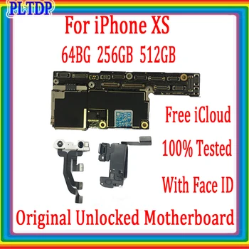 

Good tested For iPhone XS Motherboard With/Without Face ID Original unlocked Logic Board For iPhone xs With Chips IOS System
