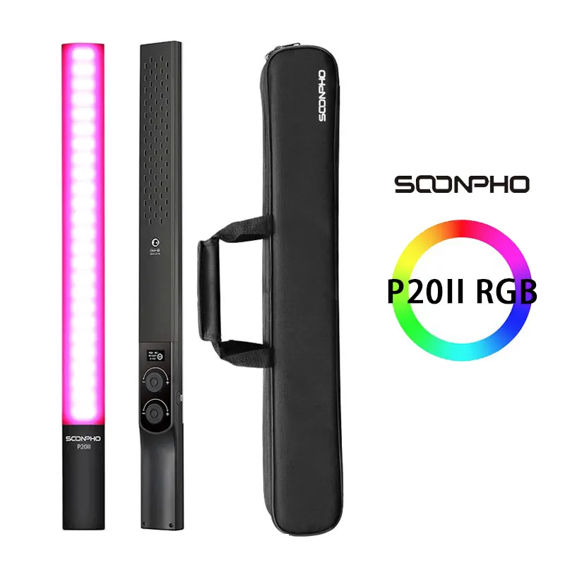 

RSOONPHO P20II GB Colorful LED Stick Fill Light Handheld 20W 3000K LED Flash Light stick Speedlight Photographic Lighting
