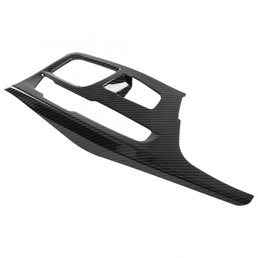 Car Air Conditioner Trim Car Moulding Decoration Interior Mouldings Interior Moulding Trim Strip Car Gear Cover Trim Carbon Fiber Style ABS Plastic Car Center Console Gear Shift Panel Cover Trim for 5 Series G30-Car Sticker