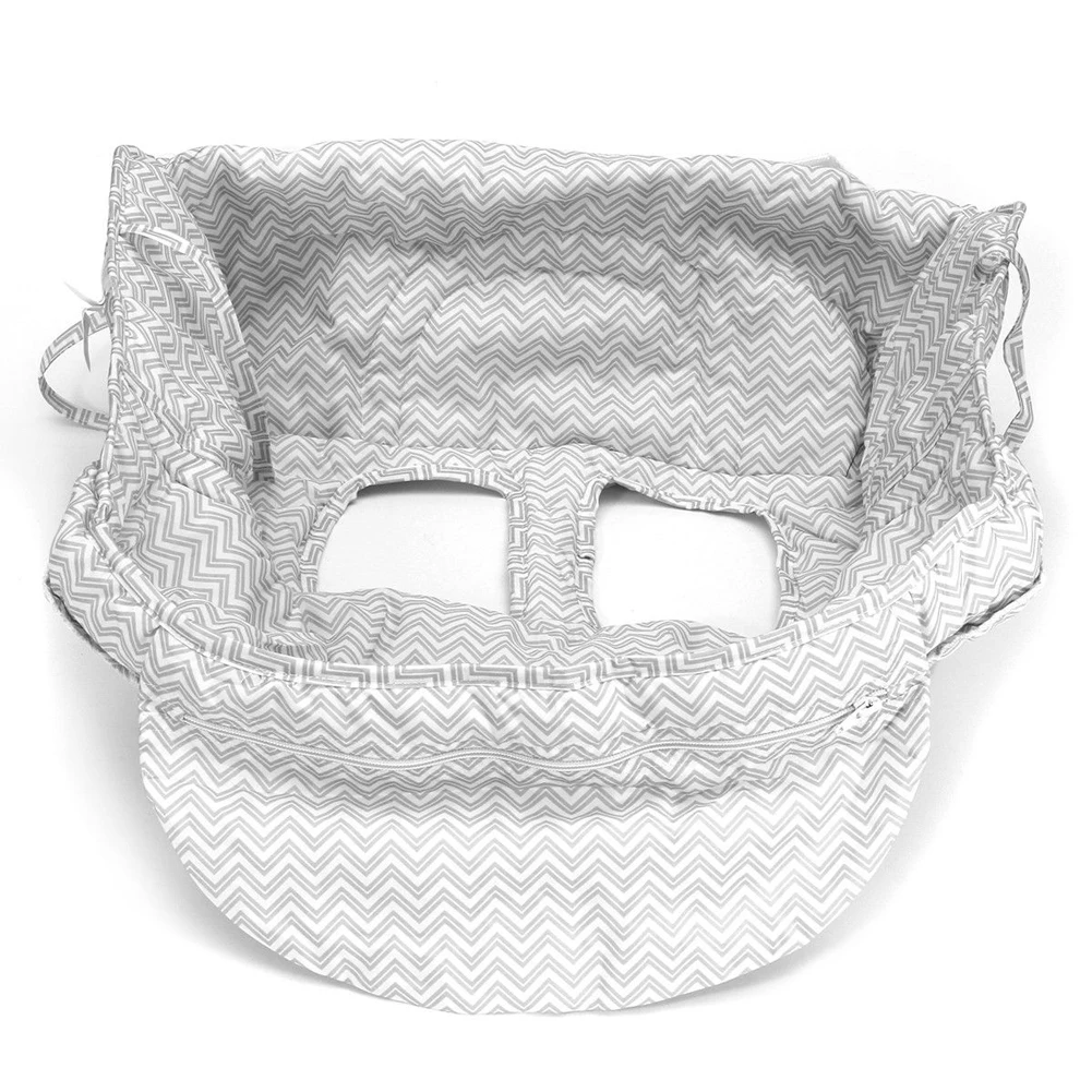 

Dining Foldable Shopping Cart Cover Baby Seat Comfortable Trolley Cushion Infant Stripe Protection Soft Pad With Safety Belt Mat