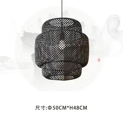 Китайский бамбуковый ткацкий бамбуковый/ротанговый ткацкий подвесной светильник E27 лампы фонари для гостиной отеля ресторана прохода подвесной светильник - Цвет корпуса: B-2