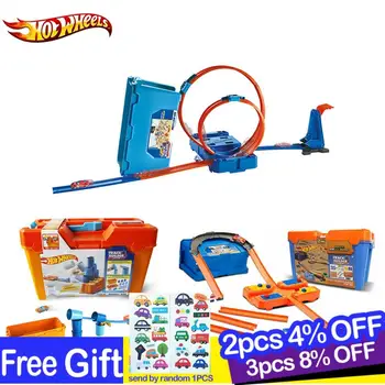 Hot Wheels Cars Track Set Multifunctional Carros Brinquedos Diecast Hotwheels Kids Toys For Children Birthday Gift oyunca FLK90 hotwheels roundabout track toy kids cars toys plastic metal mini hotwheels cars machines for kids educational car toy