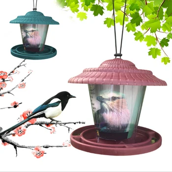 

Birds Feeder Waterproof Suspension Type Hanging Wild Birds Food Feeding Device For Garden Yard House Outdoor Green/Red