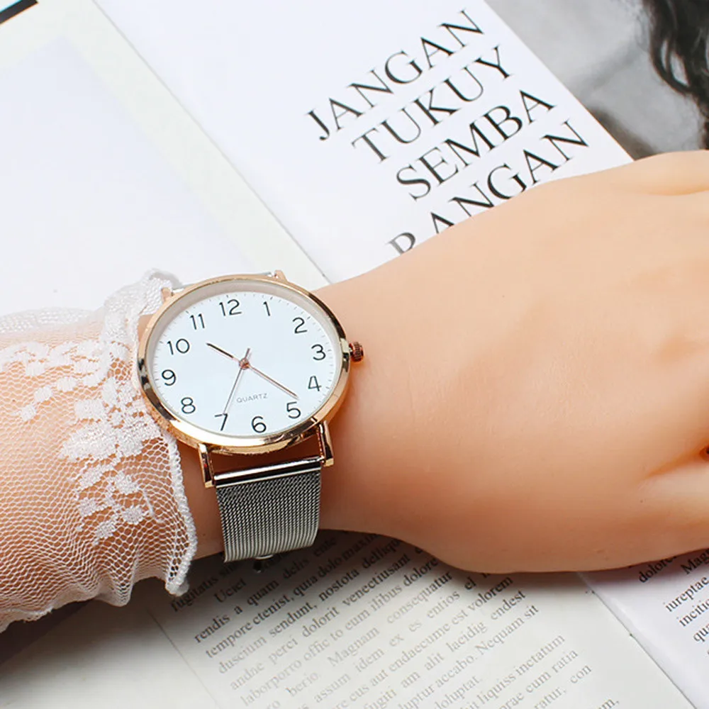 Мужские часы простые деловые кварцевые наручные часы со стальным ремешком Мужские универсальные цифровые наручные часы с ремешком-сеткой из нержавеющей стали montre homme