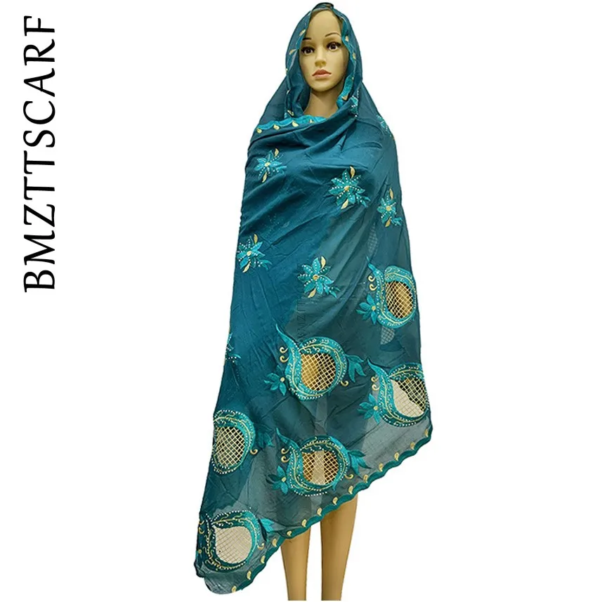 Модный цветочный Модный мусульманский вышитый шарф, многократный шарф, шаль и платок BM927