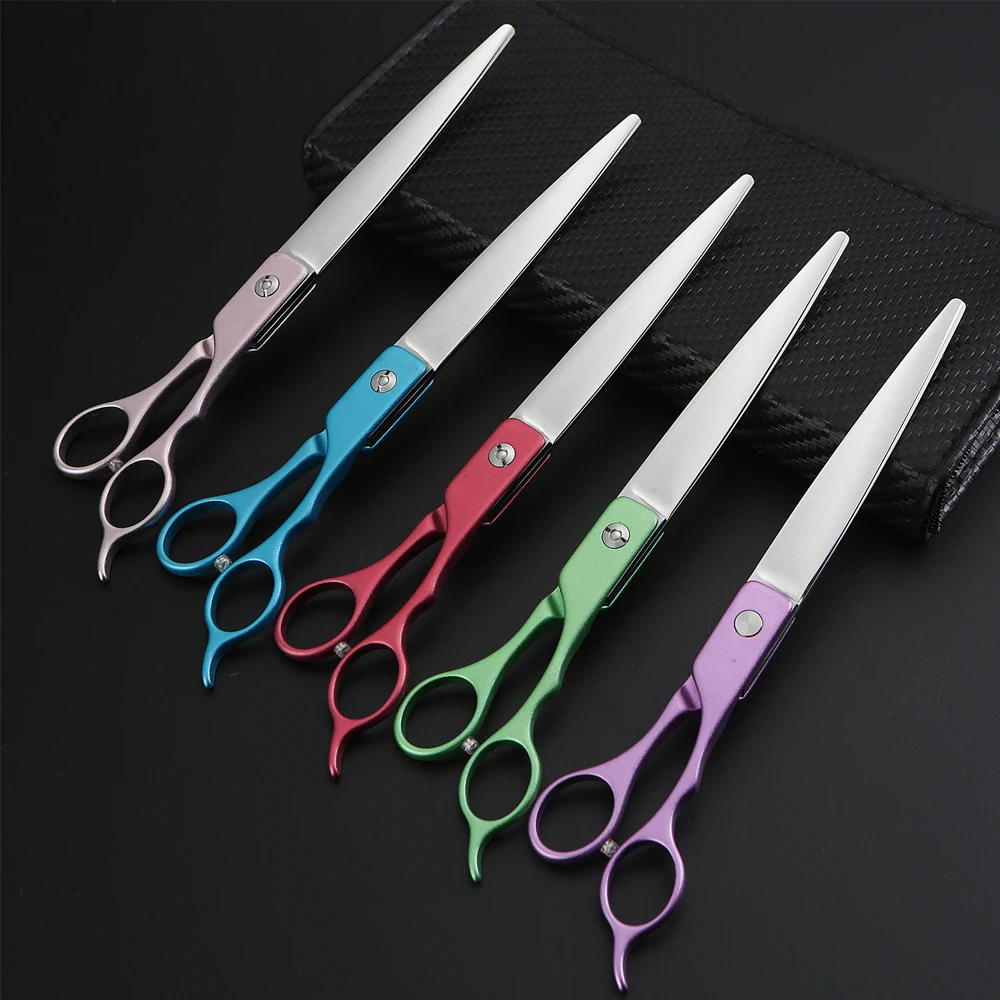 8 inch Japan 440c scissors hair professional Aviation aluminum handle Color pet hairdressing Pet haircut tools | Красота и здоровье