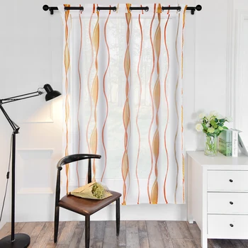 

1PC Classic Striped Window Curtain For Living Room Bedroom Screening Breathable Curtains For Bedroom Study Home Decor