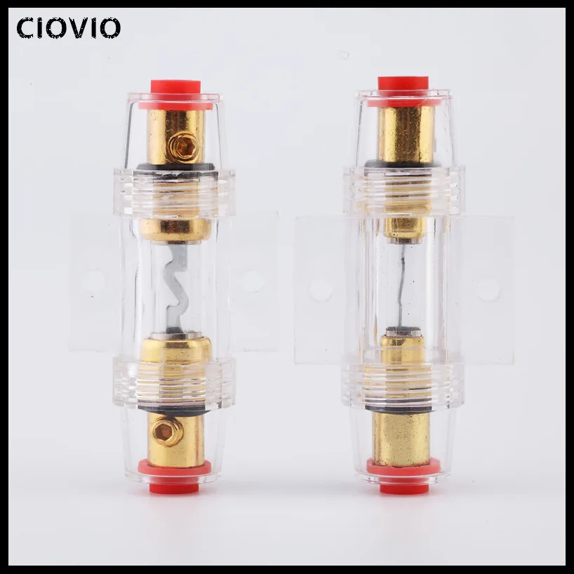 CIOVIO 2 шт. Автомобильный ремонт аудио держатель предохранителя 4/8 и 10 стандартный провод с 60 AMP предохранители 40A/60A/80A/100A держатель предохранителя для Автомобильная аудиосистема