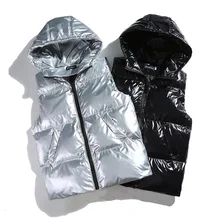 Мужской зимний жилет с капюшоном, хлопковый утепленный жилет, Мужская ветровка, мужская куртка без рукавов, повседневные мужские пальто, уличные жилеты