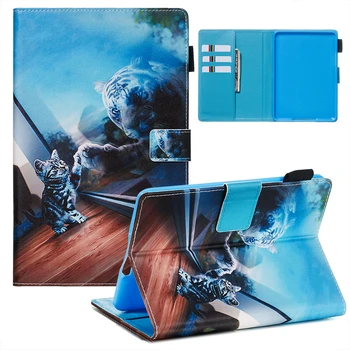 

Luxury Leather Card Case For Amazon Kindle Paperwhite 1/2/3/4 General purpose tablet Painted Cute Cartoon Flip Case Stand Cover