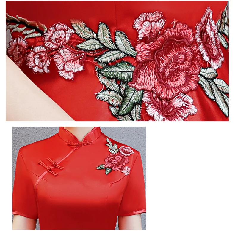 Вечерние Длинные Cheongsam в стиле ретро, сексуальное тонкое платье, свадебное платье в китайском стиле, модная женская одежда, Vestido