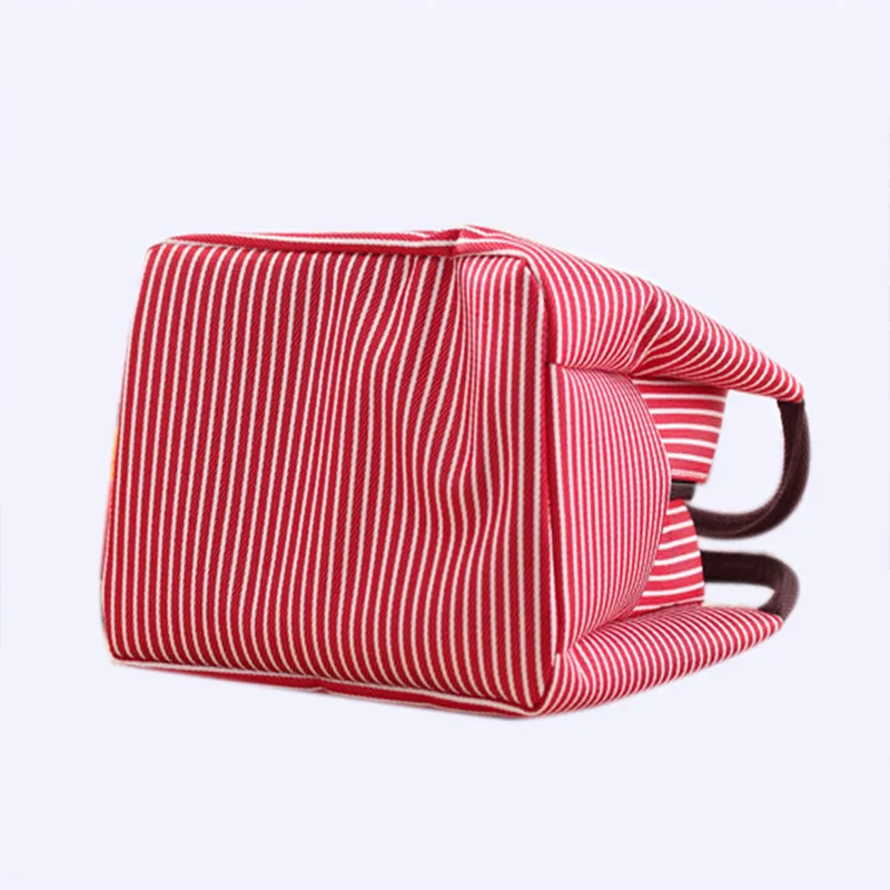 Lunch Bag Stripes Isothermal Bag Packaged Food Thermal Bags Thermo Pouch for Women Kids Lunch Refrigerator Mummy