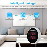 Tuya Smart WIFI Hygrometer Thermometer With External Temperature Humidity Detector,USB Charge or Rechargable Battery - Image 5