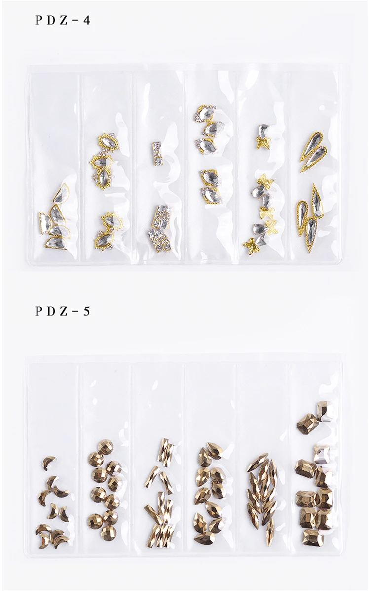 5 балок/упаковка смешанный дизайн Блестящий 3d-украшения для ногтей с натуральным кристаллом кварца жемчужный корпус металлический сплав стеклянные бриллианты DIY ювелирные изделия