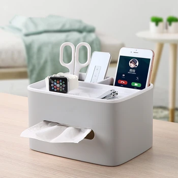 

Desktop Storage Tissue Box, Multifunctional, Practical and Simple, Living Room Coffee Table Remote Control Storage Box