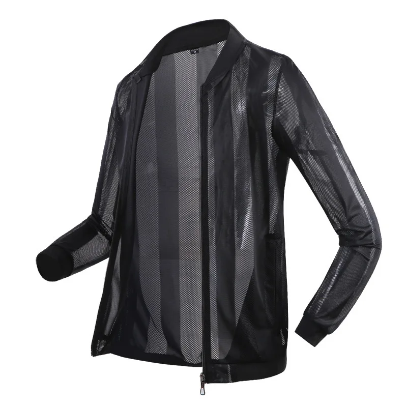 

Summer Baseball Outdoor Sports Coat Ultra-light Rainproof Windkicker Running Jacket Men Sum Protection Quick Dry Jacket