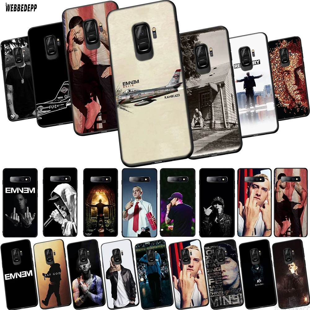 Чехол для телефона Q12 Eminem из ТПУ Samsung Galaxy S6 S7 Eege S8 S9 S10 Plus S10e мягкий чехол | Мобильные