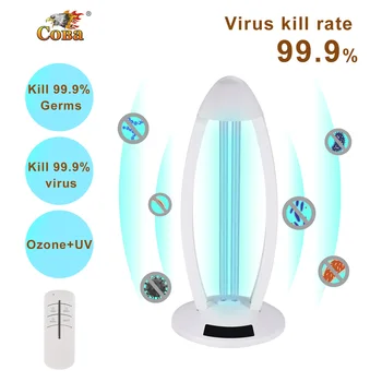 

Led UV germicidal lamp ozone Disinfection light Strongly eliminate viruses 253.7nm remote control ABS lamp for Home Desinfection