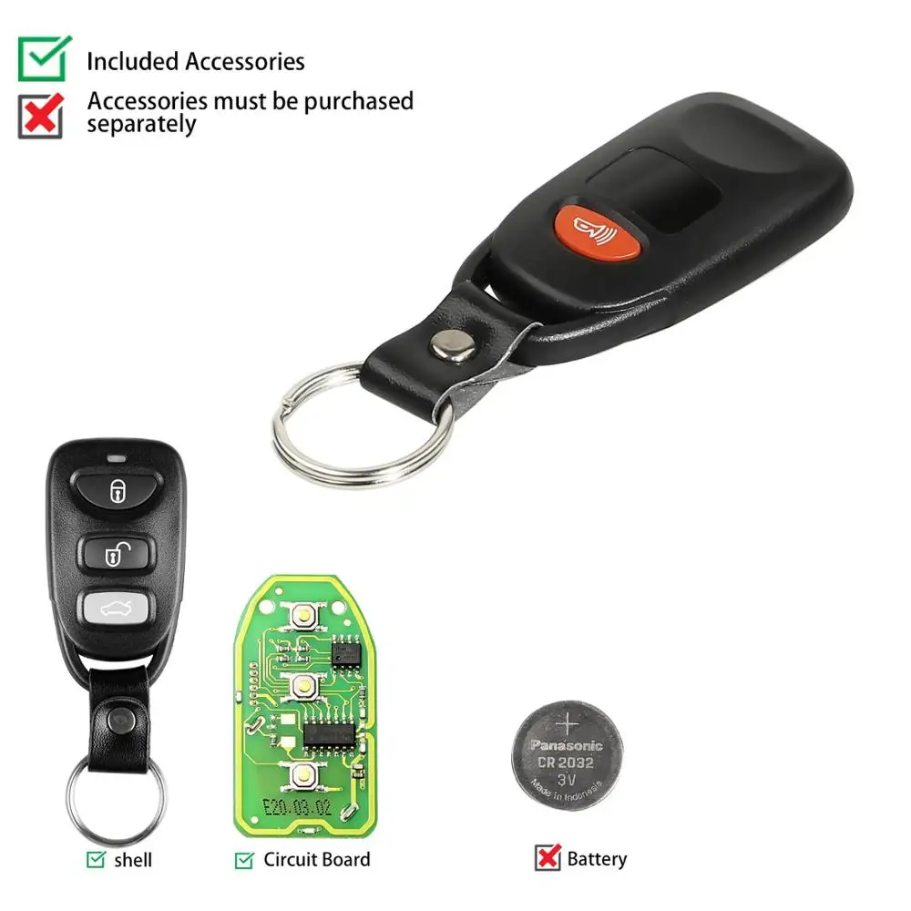 Универсальный дистанционный ключ Xhorse XKHY01EN брелок с 4 кнопками для Hyundai Type VVDI Key Tool