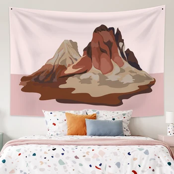 

Cassisy Fashion Tapestry Oil Painting Bright Color Abstract Mountain Wall Hangings Restaurant Dining living Baby Room