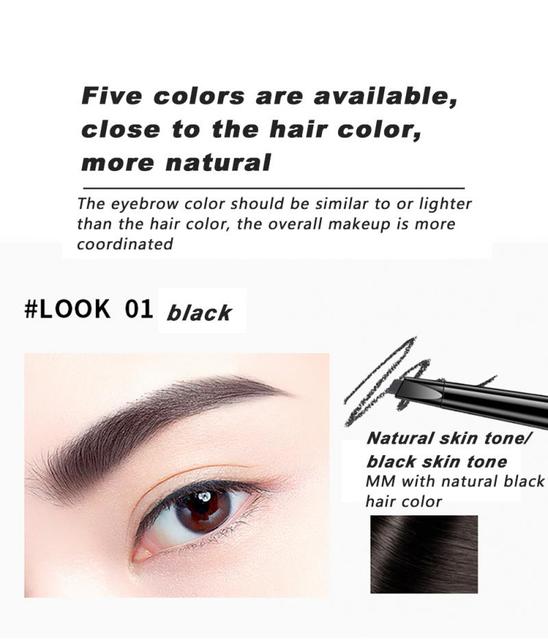 Head Eyebrow Pencil Ultra Fine Triangle Long Lasting Waterproof 5 Colors Eye Brow Pen Tint Mascara Make Up Enhance Brown