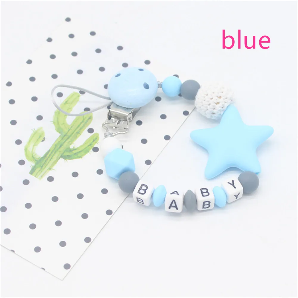 Style 1 - blue Новая силиконовая Детская Соска-пустышка с зажимом, красочная цепочка для соски для детей, Прорезыватель для зубов, жевательная игрушка, зажимы для пустышки, нескользящая ниппельная веревка - Цвет: Style 1 - blue