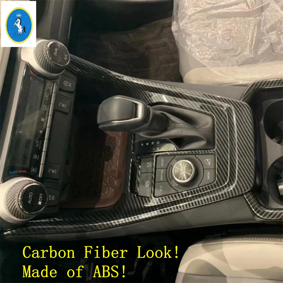 Yimaautotrim авто аксессуар внутренняя консоль панельная Накладка для коробки передач отделка Подходит для TOYOTA RAV4 RAV 4 ABS углеродное волокно вид