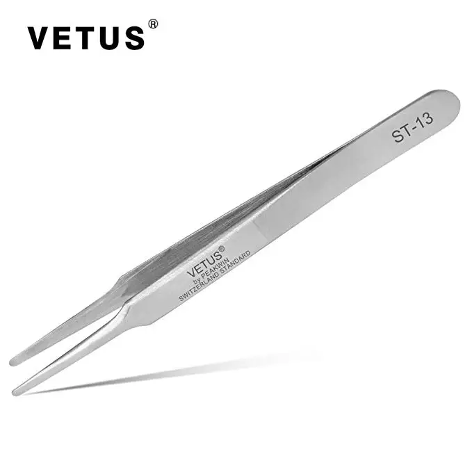 ST 13 VETUS Пинцет для ресниц и бровей 3D/6D объем накладных ресниц для наращивания сверхтонких ресниц Пинцет для наращивания ресниц инструменты для макияжа глаз - Цвет: ST 13