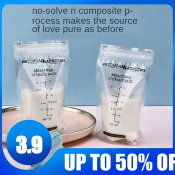 

BN 10 Pieces 210ml Milk Freezer Bags free shippMother Baby Food Storage Breast Milk Storage Bag BPA Free Baby Safe Feeding Bags